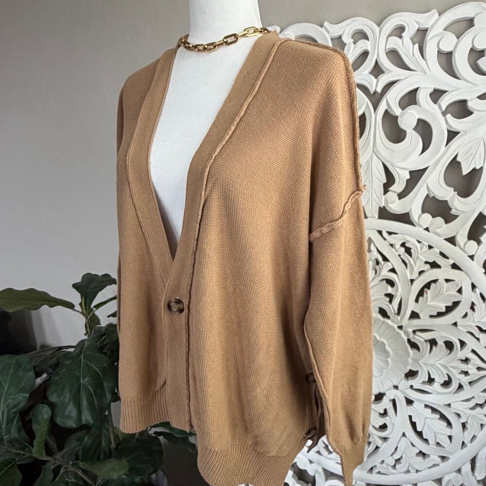 Free People Cotton Linen Blend Cardigan - Picture 6 of 10